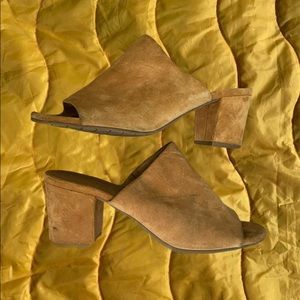 kenneth cole brown suede mules